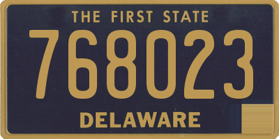 DE license plate 768023