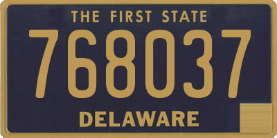 DE license plate 768037