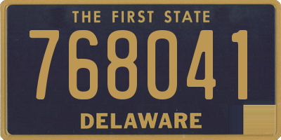 DE license plate 768041