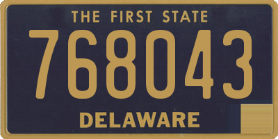 DE license plate 768043