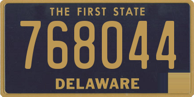DE license plate 768044
