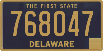 DE license plate 768047