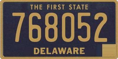 DE license plate 768052