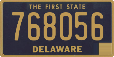 DE license plate 768056