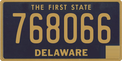 DE license plate 768066