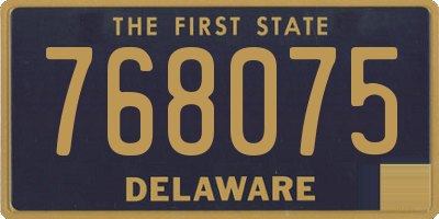 DE license plate 768075