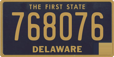 DE license plate 768076