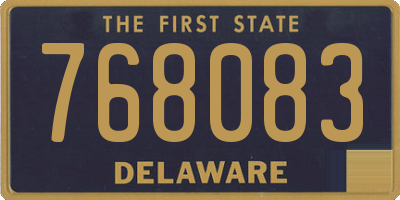 DE license plate 768083