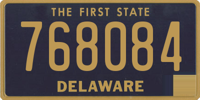 DE license plate 768084