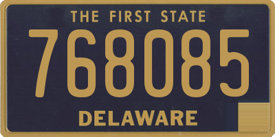 DE license plate 768085