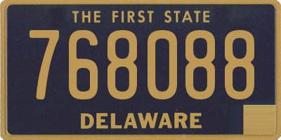 DE license plate 768088