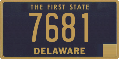 DE license plate 7681