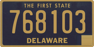 DE license plate 768103