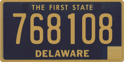 DE license plate 768108
