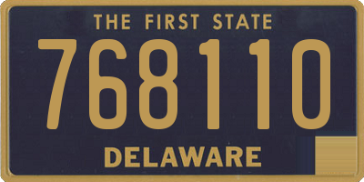 DE license plate 768110