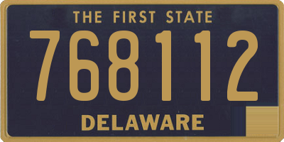 DE license plate 768112