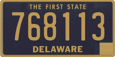 DE license plate 768113