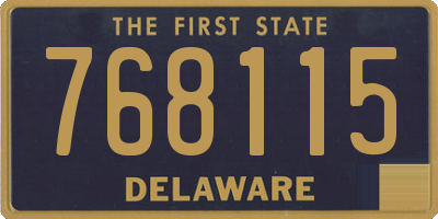 DE license plate 768115
