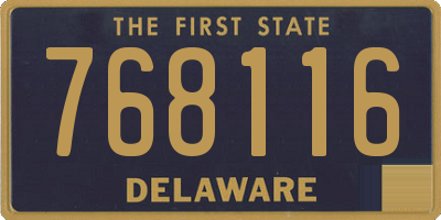 DE license plate 768116