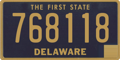 DE license plate 768118