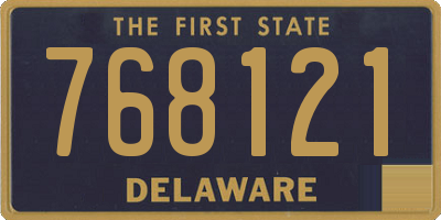 DE license plate 768121