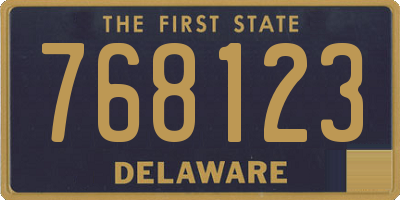 DE license plate 768123