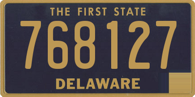DE license plate 768127