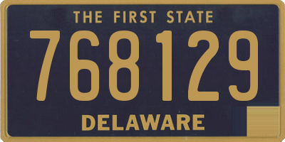 DE license plate 768129