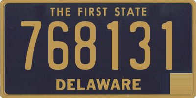 DE license plate 768131