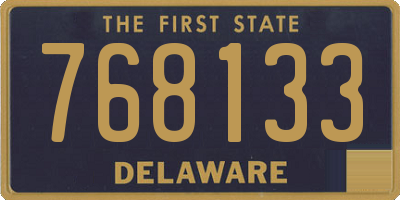 DE license plate 768133