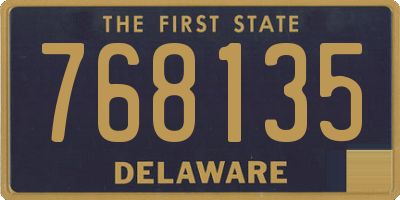 DE license plate 768135