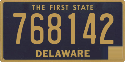 DE license plate 768142