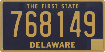 DE license plate 768149