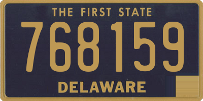 DE license plate 768159