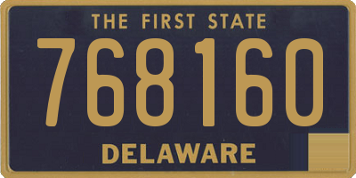 DE license plate 768160