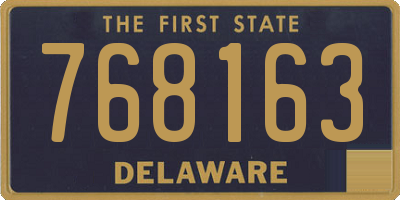 DE license plate 768163
