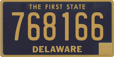 DE license plate 768166