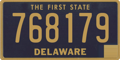 DE license plate 768179