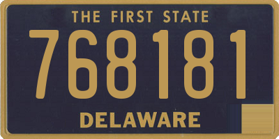 DE license plate 768181