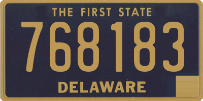 DE license plate 768183