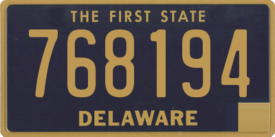 DE license plate 768194