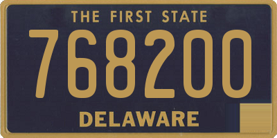 DE license plate 768200