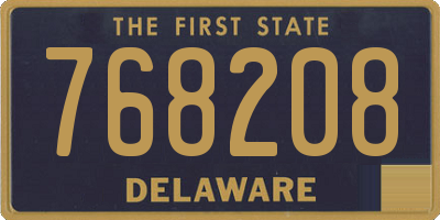 DE license plate 768208