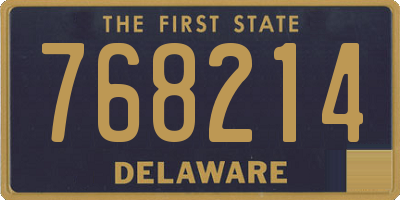 DE license plate 768214