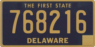DE license plate 768216