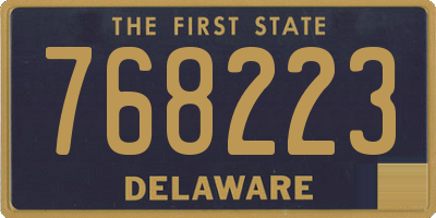 DE license plate 768223