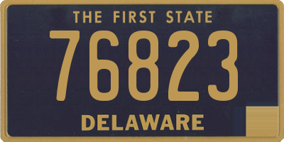 DE license plate 76823