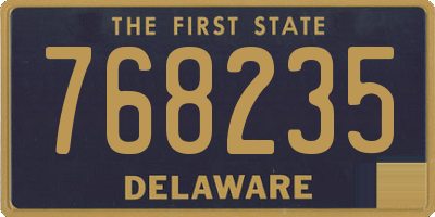 DE license plate 768235
