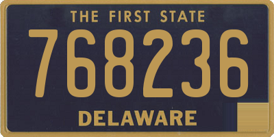 DE license plate 768236