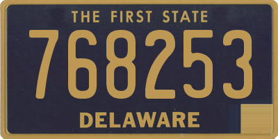 DE license plate 768253